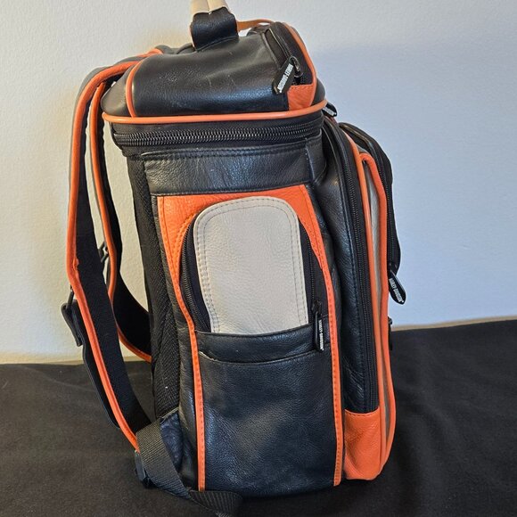 Vintage Harley Davidson Leather Motorcycle Backpack - 105th Anniversary Edition - Picture 4 of 14